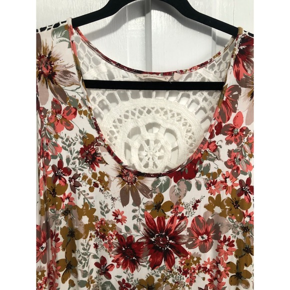 Soft Surroundings floral prairie
Cottagecore maxi dress size large 
crochet back - Picture 3 of 7